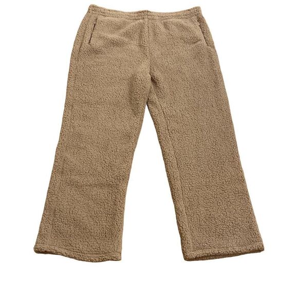 NEW SKIMS Teddy Track Pants Sherpa in Tigers Eye 
2X Wide Leg - Picture 1 of 5